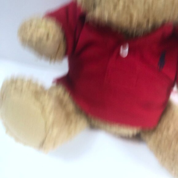 VINTAGE RALPH LAUREN  POLO JOINTED BEAR wearing polo red shirt 4 CANCER - Picture 4 of 12